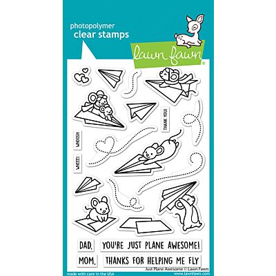 Lawn Fawn UK Stockist Just Plane Awesome stamp for paper crafting and card making - seven hills crafts