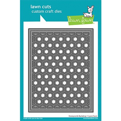 Lawn Fawn UK Stockist - Seven Hills Crafts - Honeycomb Shaker Gift Tag Die for cardmaking and paper crafts