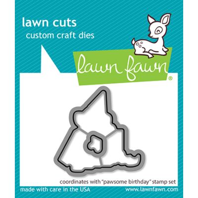 Pawsome Birthday Die by Lawn Fawn at Seven Hills Crafts UK stockist 5 star rated for customer service, speed of delivery and value