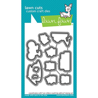 Car Critters Road Trip Add On Die by Lawn Fawn at Seven Hills Crafts UK stockist 5 star rated for customer service, speed of delivery and value