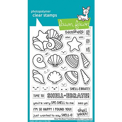 How You Bean Seashell Add-On Stamp by Lawn Fawn at Seven Hills Crafts UK stockist 5 star rated for customer service, speed of delivery and value