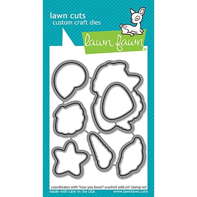 How You Bean Seashell Add-On Die by Lawn Fawn at Seven Hills Crafts UK stockist 5 star rated for customer service, speed of delivery and value