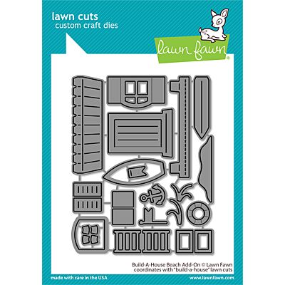 build a house beach add on die by Lawn Fawn at Seven Hills Crafts UK stockist 5 star rated for customer service, speed of delivery and value