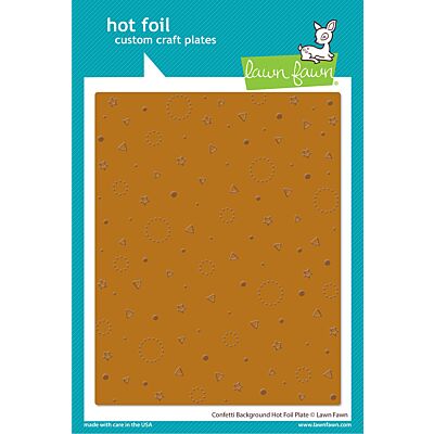 confetti background hot foil plate by Lawn Fawn For Seven Hills Crafts UK stockist 5 star rated for customer service, speed of delivery and value