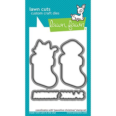 Pawsitive Christmas Die by Lawn Fawn at Seven Hills Crafts UK stockist 5 star rated for customer service, speed of delivery and value