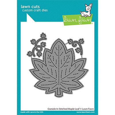 outside in stitched maple leaf die by Lawn Fawn at Seven Hills Crafts UK stockist 5 star rated for customer service, speed of delivery and value