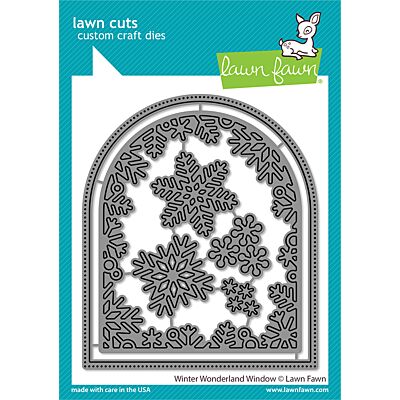 Winter Wonderland Window Die by Lawn Fawn at Seven Hills Crafts UK stockist 5 star rated for customer service, speed of delivery and value