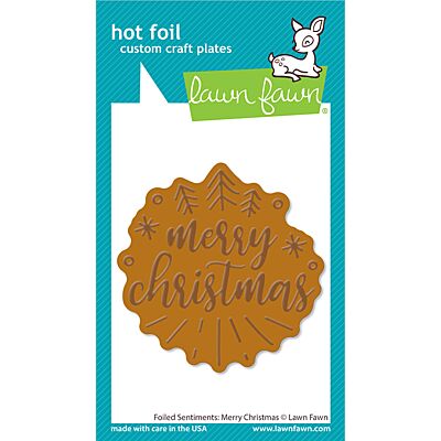 Let It Snow Hot Foil Plate by Lawn Fawn at Seven Hills Crafts UK stockist 5 star rated for customer service, speed of delivery and value