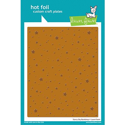 Starry Sky Background Hot Foil Plate by Lawn Fawn at Seven Hills Crafts UK stockist 5 star rated for customer service, speed of delivery and value