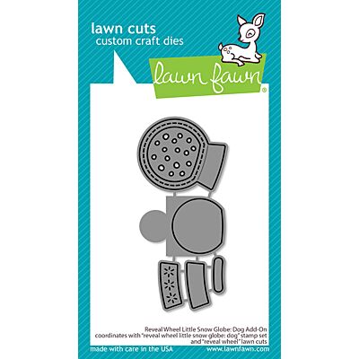 Reveal Wheel - Little Snow Globe Dog Add-On Die by Lawn Fawn at Seven Hills Crafts UK stockist 5 star rated for customer service, speed of delivery and value