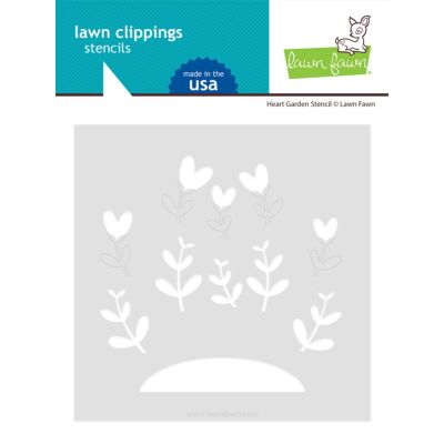 heart garden stencil by Lawn Fawn at Seven Hills Crafts UK stockist 5 star rated for customer service, speed of delivery and value