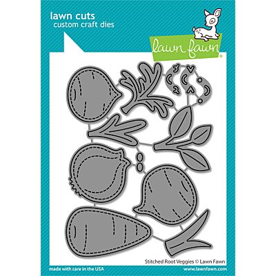 Stitched Root Veggies die by Lawn Fawn at Seven Hills Crafts UK stockist 5 star rated for customer service, speed of delivery and value