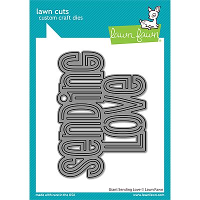 giant sending love die by Lawn Fawn at Seven Hills Crafts UK stockist 5 star rated for customer service, speed of delivery and value