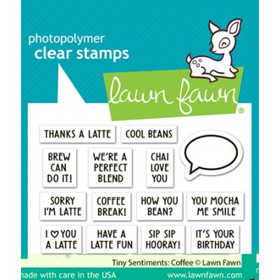 Lawn Fawn Tiny Sentiments Coffee Stamp