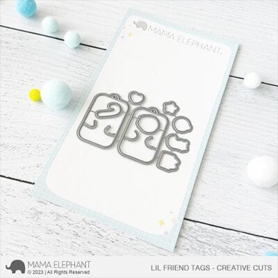 Lil Friend Tags Die by Mama Elephant for cardmaking and paper crafts.  UK Stockist, Seven Hills Crafts