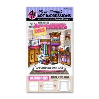 Matchbooks Sewing Room Stamp and Die Set