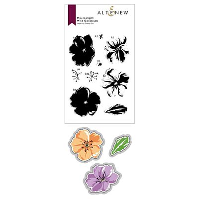 ALT Mini Delight Wild Geraniums Stamp and Die set