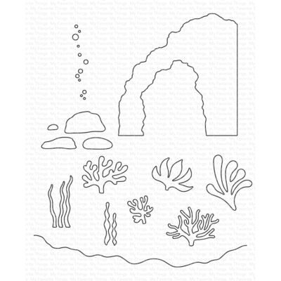 MFT Stamps under the sea die set for cardmaking and paper crafts.  UK Stockist, Seven Hills Crafts 