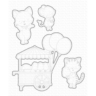 MFT Stamps cotton candy critters die set for cardmaking and paper crafts.  UK Stockist, Seven Hills Crafts, Stacey Yacula