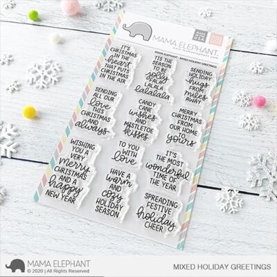 Mixed Holiday Greetings Stamp