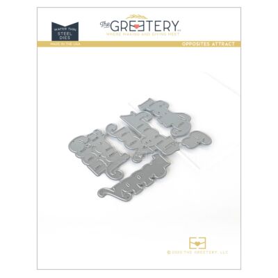 Exclusive UK Supplier of The Greetery - Opposites Attract Die for papercrafting