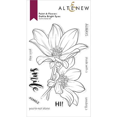 Paint-A-Flower Dahlia Bright Eyes Outline Stamp