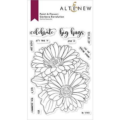 Paint-A-Flower Gerbera Revolution Outline Stamp