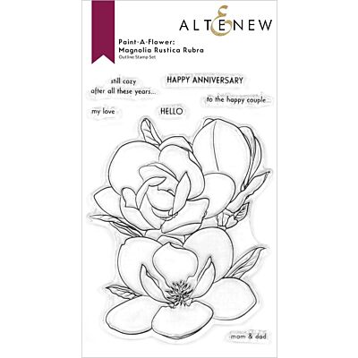 Paint-A-Flower Magnolia Rustica Outline Stamp