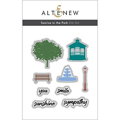 Altenew sunrise in the park die set for cardmaking and paper crafts.  UK Stockist, Seven Hills Crafts