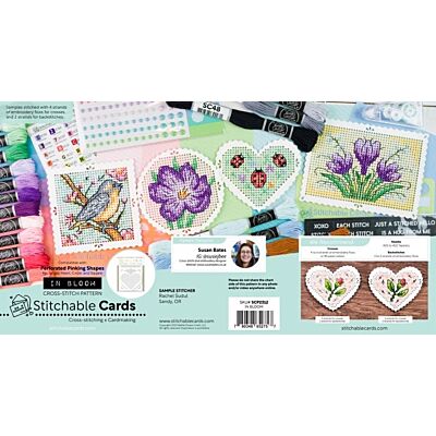 Embroidery Pattern in bloom by Waffle Flower for cardmaking and paper crafts.  UK Stockist, Seven Hills Crafts