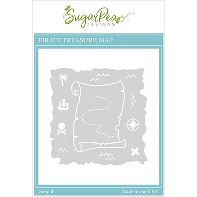 Pirate Treasure Map Stencil