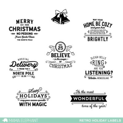 Retro Holiday Labels