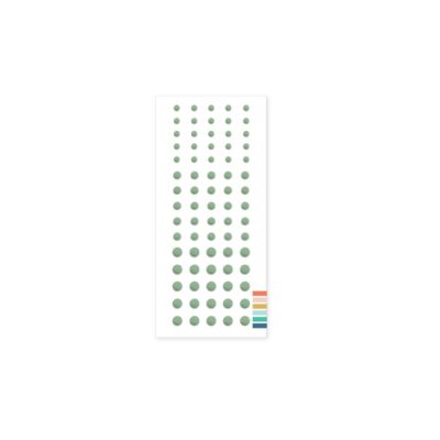 UK Stockist, Concord and 9th Enamel Dots in Eucalyptus - embelishments for cardmaking