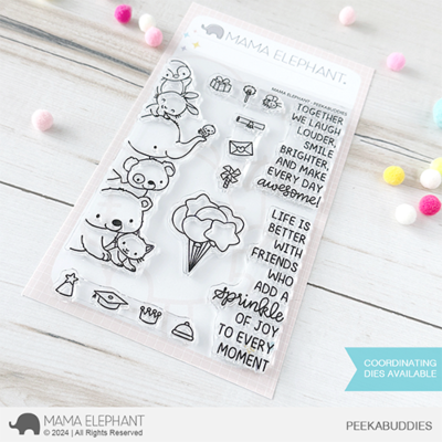 Mama Elephant Peekabuddies Stamp