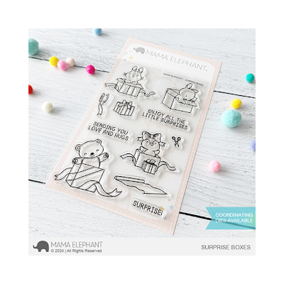 Surprise Boxes Die by Mama Elephant for cardmaking and paper crafts.  UK Stockist, Seven Hills Craft