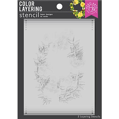 HA Color Layering Bee Florals Stencil