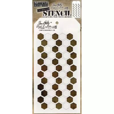 Tim Holtz Layering Stencil - Shifter Hex