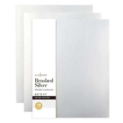 ALT Brushed Silver Metallic Cardstock