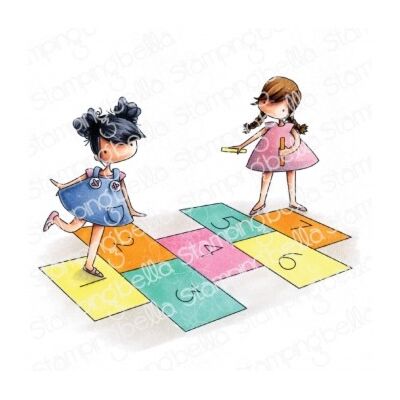 Tiny Townie Playing Hopscotch Stamp