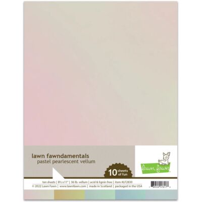 Lawn Fawn Pearlescent Pastel Rainbow Vellum Cardstock