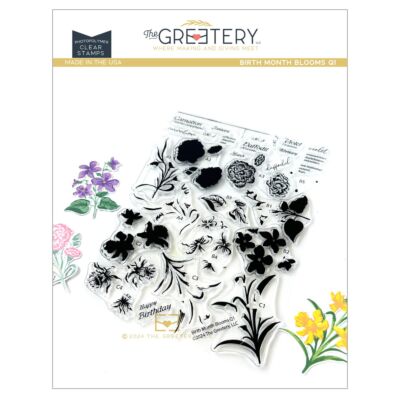 The Greetery These Are The Days Collection Birth Month Blooms Q1 Stamp ideal for Spring Themed Birthday cards