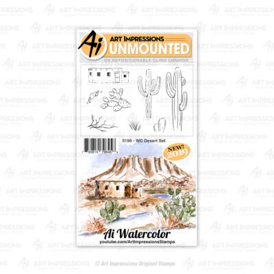 Desert Watercolor Stamp Set