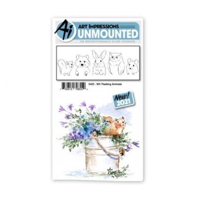 WC peeking animals Stamp Set