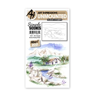 WC Simple Scene Rocky River Stamp Set