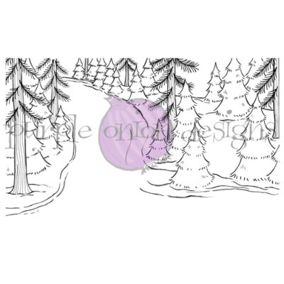 Winter Trail Background Stamp