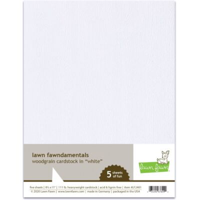 Woodgrain Cardstock-White