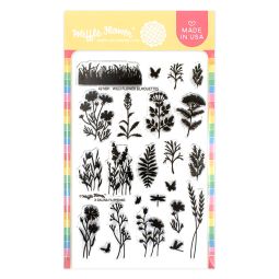 WF Wild Flowers Silhouettes Stamp