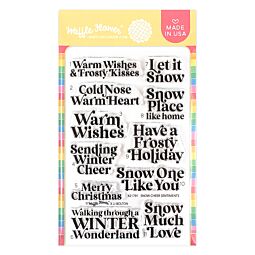 WF Snow Cheer Sentiments Stamp