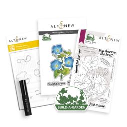 ALT Build-A-Garden Morning Glory Stamp, Die, Stencil and Brush Set