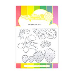 Strawberries Background Stencil by Waffle Flower, UK Stockist, Seven Hills Crafts 5 star rated for customer service, speed of delivery and value